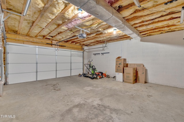 46 Taylor Ridge Ct, Johnson City, TN 37601 - garage featuring a garage door opener and concrete block wall