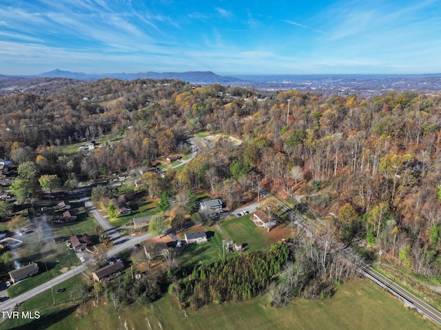 105 Lemay Dr, Kingsport, TN 37664 - aerial view of property's location featuring a heavily wooded area and mountains