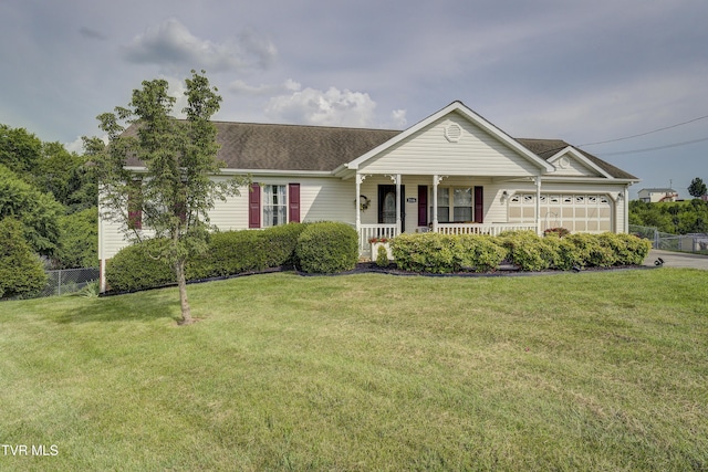 2146 Buttercup Ln, Limestone, TN 37681 - view of front facade featuring covered porch, a garage, and a shingled roof