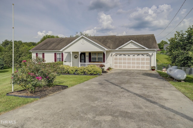 2146 Buttercup Ln, Limestone, TN 37681 - single story home with covered porch, a garage, driveway, and roof with shingles
