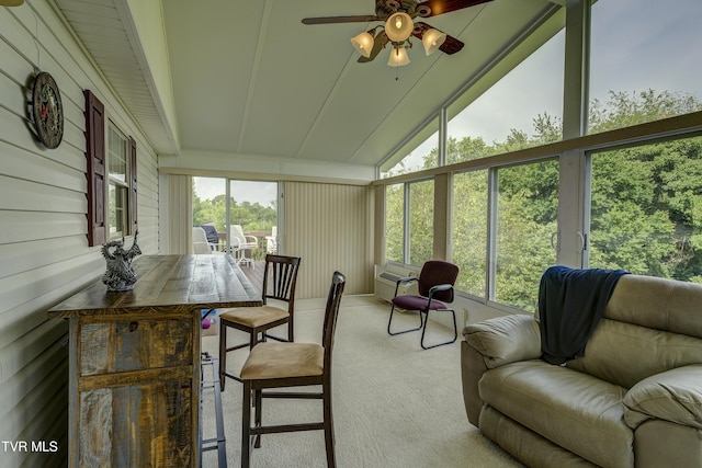 2146 Buttercup Ln, Limestone, TN 37681 - sunroom with ceiling fan and carpet