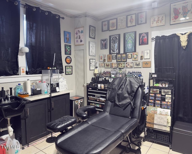 402 E Unaka Ave, Johnson City, TN 37601 - home office featuring light tile patterned floors and a sink