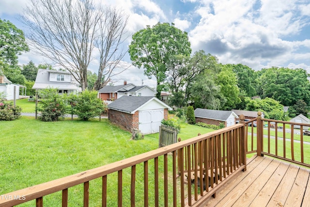 922 W Hillcrest Dr, Johnson City, TN 37604 - wooden deck with a shed, a yard, and a residential view