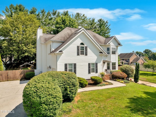 504 Amelia Ct, Blountville, TN 37617 - traditional-style home with a chimney