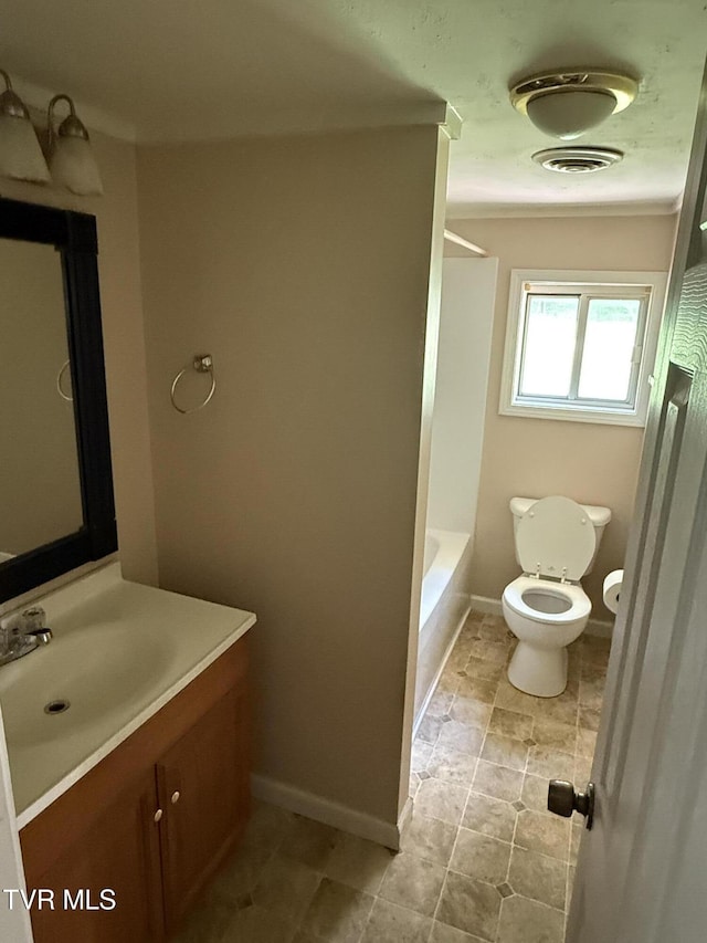 3126 Blackburn Ave, Kingsport, TN 37660 - bathroom featuring vanity, crown molding, and shower / tub combination