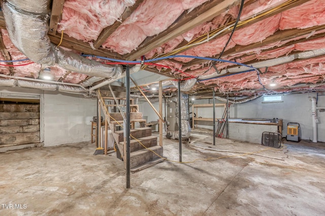 1367 Milligan Hwy, Johnson City, TN 37601 - below grade area featuring heating unit and stairs