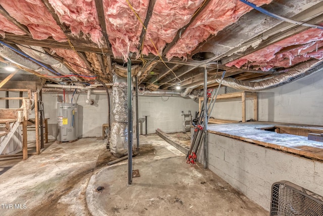 1367 Milligan Hwy, Johnson City, TN 37601 - unfinished basement with electric water heater