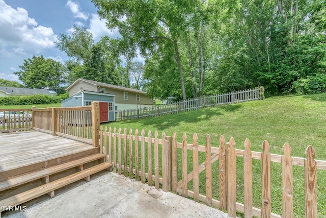 1367 Milligan Hwy, Johnson City, TN 37601 - fenced backyard featuring a shed and a deck