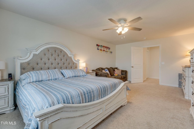 1233 Stamp Lodge Rd, Kingsport, TN 37660 - bedroom featuring light colored carpet and a ceiling fan
