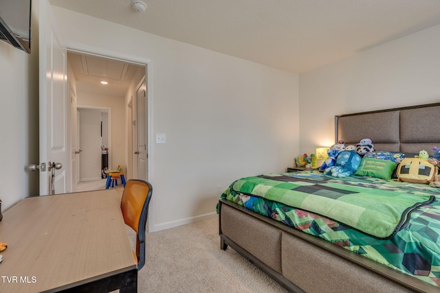 1233 Stamp Lodge Rd, Kingsport, TN 37660 - carpeted bedroom featuring attic access and baseboards