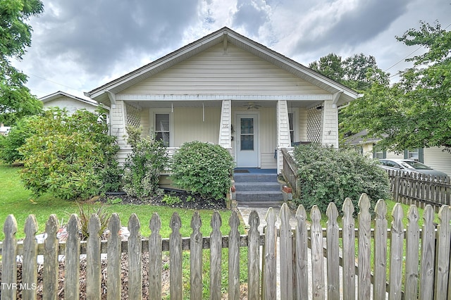 116 Esther St, Bristol, TN 37620 - view of front of property featuring a porch and a fenced front yard