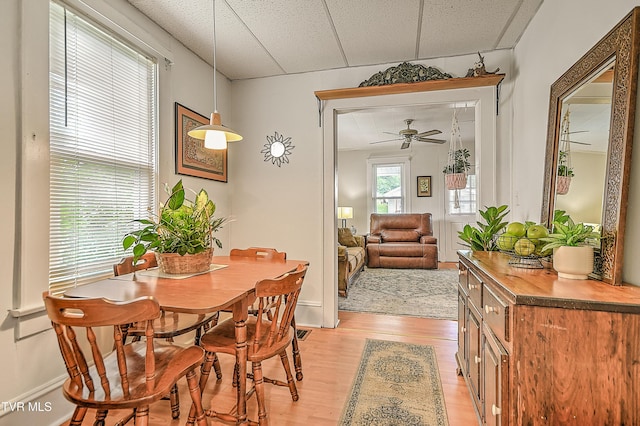 116 Esther St, Bristol, TN 37620 - dining room with light wood-style floors and ceiling fan