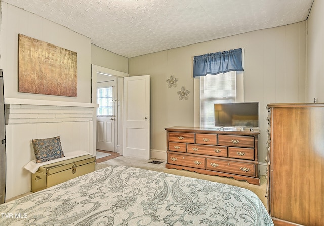 116 Esther St, Bristol, TN 37620 - bedroom with a textured ceiling and carpet floors