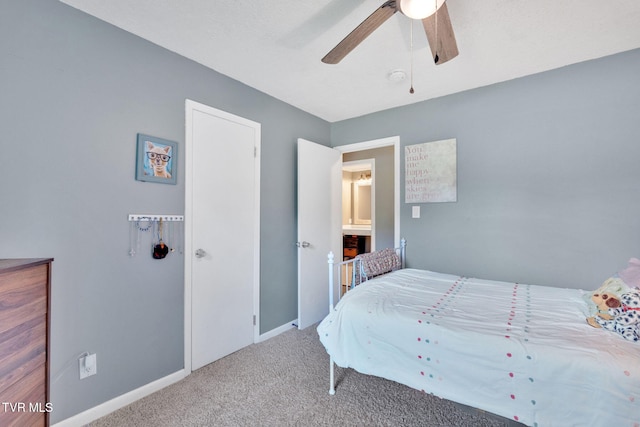 8202 Westland Dr, Knoxville, TN 37919 - bedroom with carpet and a ceiling fan