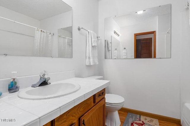 780 Hamilton Rd Unit E6, Blountville, TN 37617 - bathroom with vanity, wood finished floors, and a shower with curtain