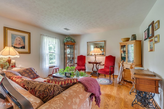 2129 Philon Dr, Kingsport, TN 37660 - living room featuring wood finished floors and a textured ceiling