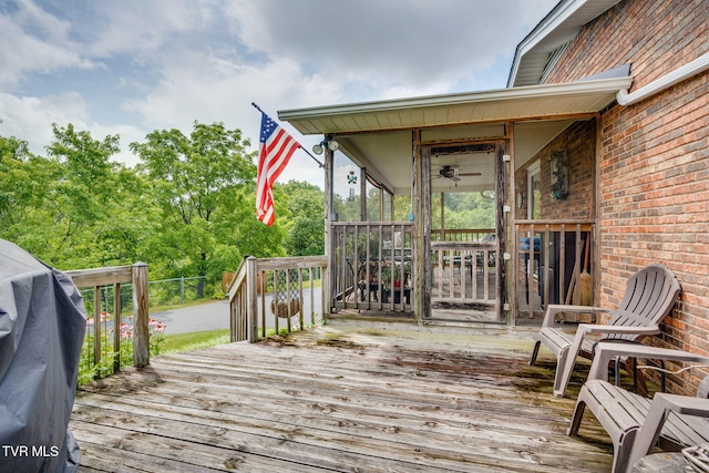 2129 Philon Dr, Kingsport, TN 37660 - wooden terrace featuring a grill
