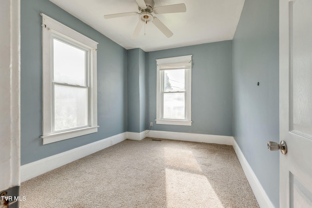 1234 E Center St, Kingsport, TN 37660 - carpeted empty room with baseboards and ceiling fan