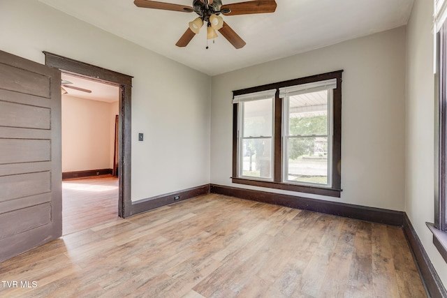 1234 E Center St, Kingsport, TN 37660 - unfurnished room with a ceiling fan and light wood-style floors