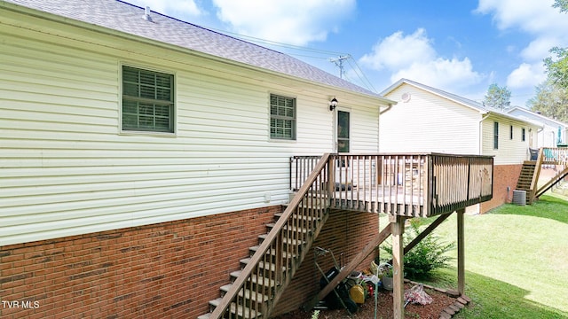 5630 Orebank Rd, Kingsport, TN 37664 - wooden deck with stairway and a yard