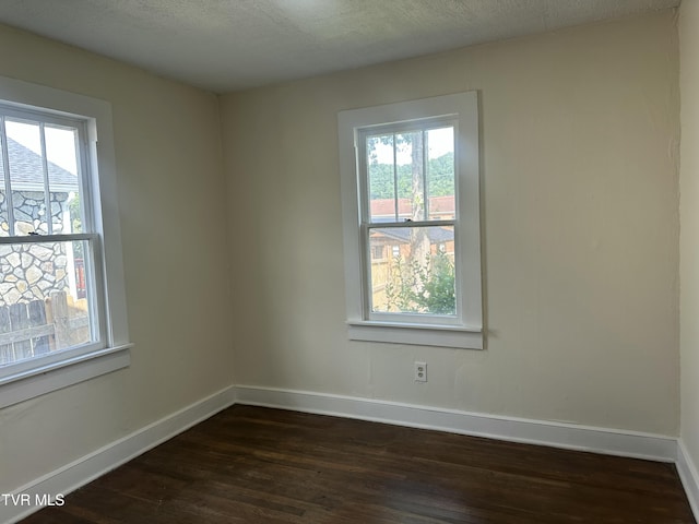 613 Spruce St, Johnson City, TN 37601 - spare room featuring dark wood finished floors and a textured ceiling
