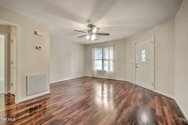 2425 E Lakeview Dr Unit 1, Johnson City, TN 37601 - entryway featuring hardwood / wood-style floors and ceiling fan