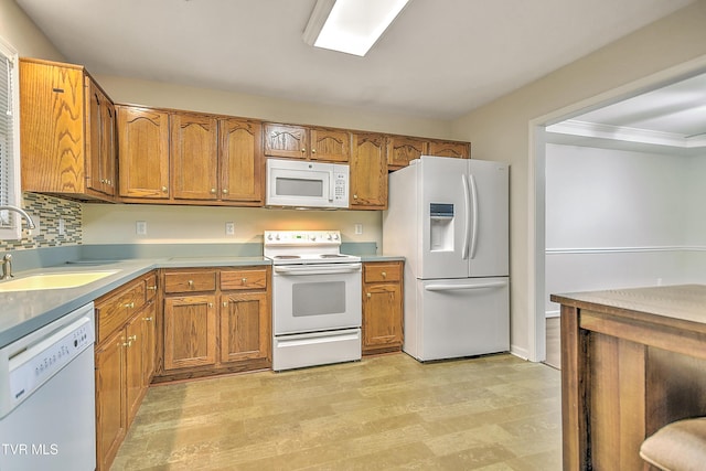 2425 E Lakeview Dr Unit 1, Johnson City, TN 37601 - kitchen featuring white appliances, brown cabinets, and light countertops