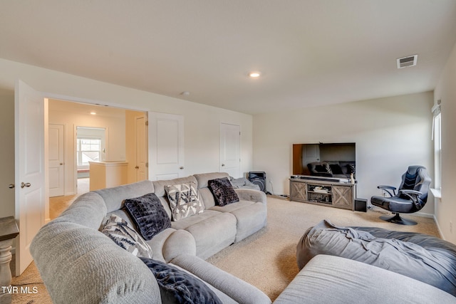 1244 Stamp Lodge Rd, Kingsport, TN 37660 - carpeted living area with recessed lighting