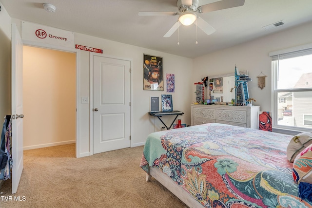 1244 Stamp Lodge Rd, Kingsport, TN 37660 - bedroom with carpet and ceiling fan