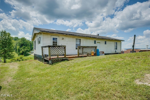 212 Circle, Castlewood, VA 24224 - back of house featuring a deck and a yard