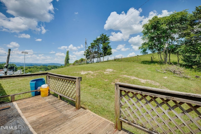 212 Circle, Castlewood, VA 24224 - wooden deck with a yard