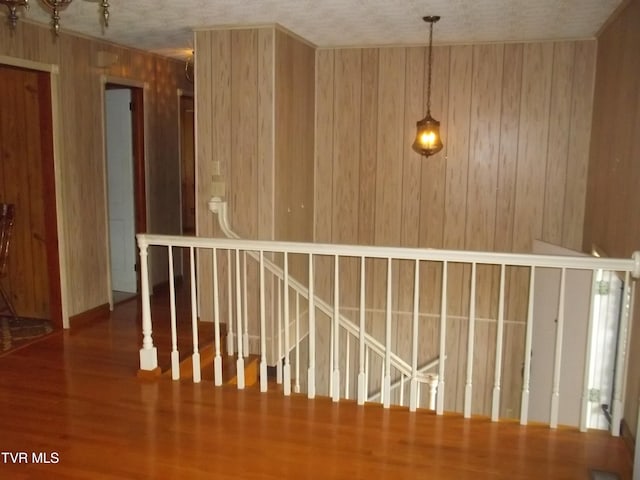 313 Milburn Ave, Kingsport, TN 37660 - stairs with wooden walls and wood finished floors