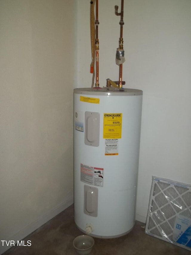 313 Milburn Ave, Kingsport, TN 37660 - utility room featuring electric water heater