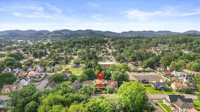 909 Highland Ave, Bristol, VA 24201 - aerial perspective of suburban area with a mountainous background