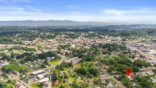 909 Highland Ave, Bristol, VA 24201 - aerial view of property's location with a mountain backdrop