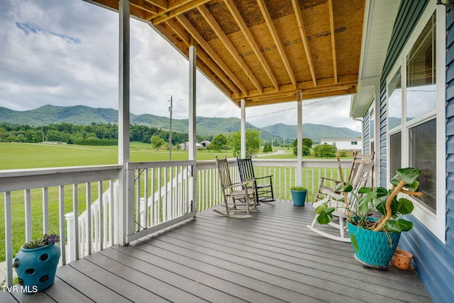 715 Dunham Rd, Chuckey, TN 37641 - porch with a mountain view and a lawn