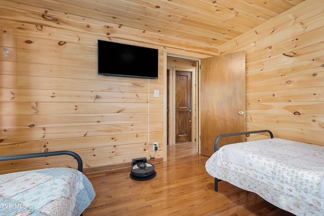 1524 Redwood Dr, Kingsport, TN 37664 - bedroom with wooden ceiling, wood finished floors, and wood walls