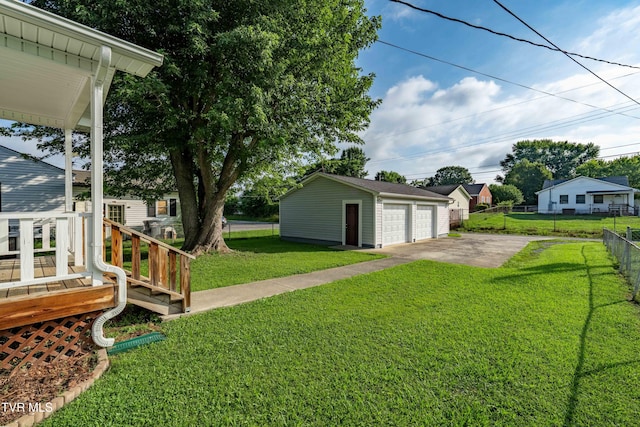 1524 Redwood Dr, Kingsport, TN 37664 - view of yard with a garage and an outbuilding