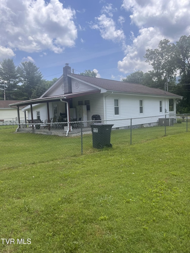 119 Liberty Hollow Rd, Elizabethton, TN 37643 - back of house with a chimney and crawl space