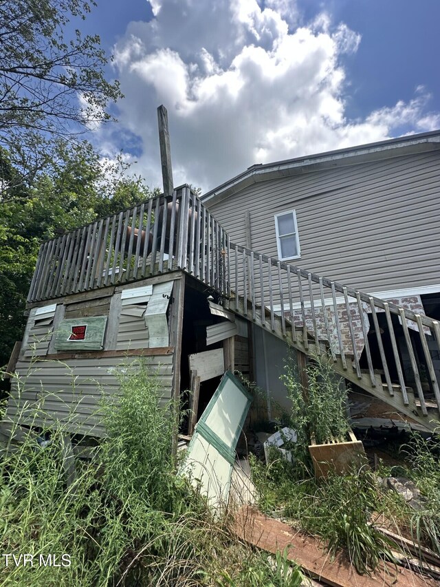 120 Hensley Loop, Jonesborough, TN 37659 - rear view of property with stairway and a deck