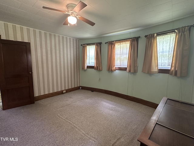 2065 Coeburn Rd, Clintwood, VA 24228 - carpeted empty room with ceiling fan and baseboards