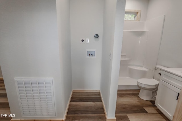 1976 Hartford Rd, Cosby, TN 37722 - full bath featuring vanity, a shower, and wood finished floors