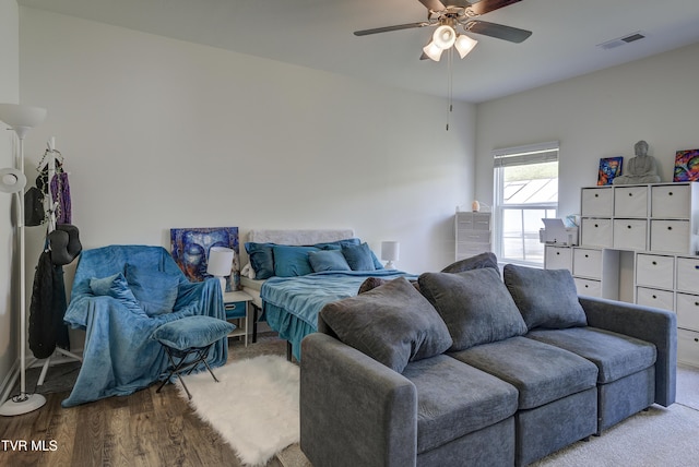 5402 Wildlife Cir, Piney Flats, TN 37686 - bedroom featuring wood finished floors and a ceiling fan