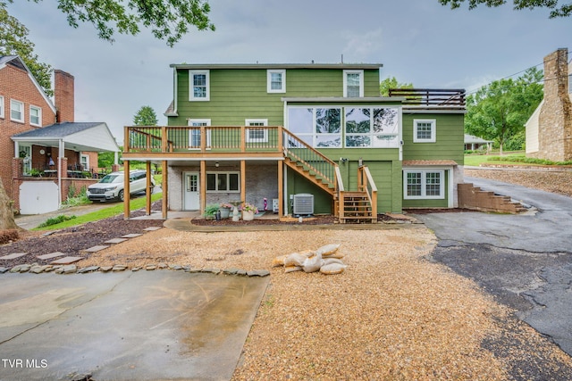 1121 Watauga St, Kingsport, TN 37660 - back of property featuring stairway and a deck