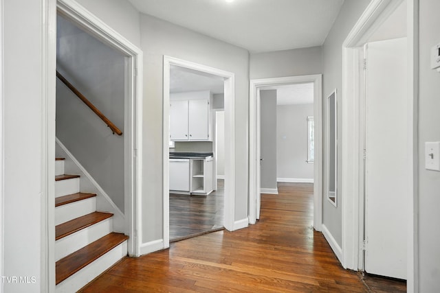 1340 Wateree St, Kingsport, TN 37660 - corridor with wood finished floors and stairway