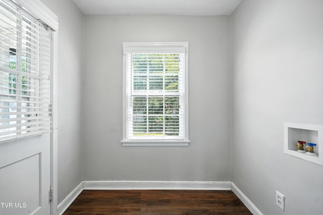1340 Wateree St, Kingsport, TN 37660 - laundry area featuring washer hookup and dark wood finished floors