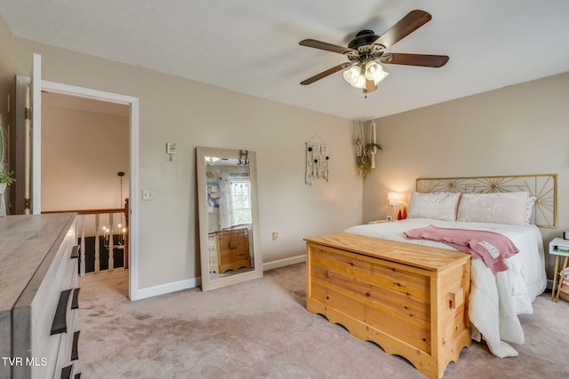 2424 Rivermont Dr, Kingsport, TN 37660 - bedroom with light colored carpet and ceiling fan