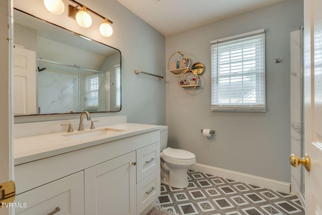 2424 Rivermont Dr, Kingsport, TN 37660 - bathroom featuring a marble finish shower and vanity