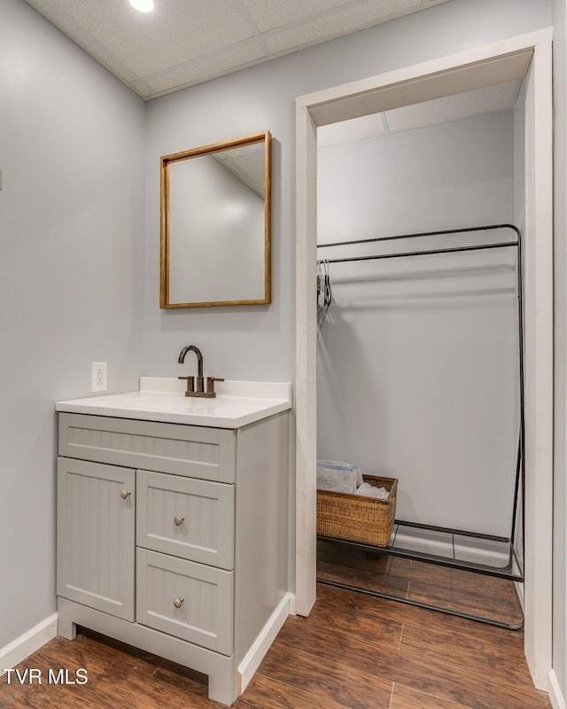 2424 Rivermont Dr, Kingsport, TN 37660 - bathroom featuring vanity and wood finished floors