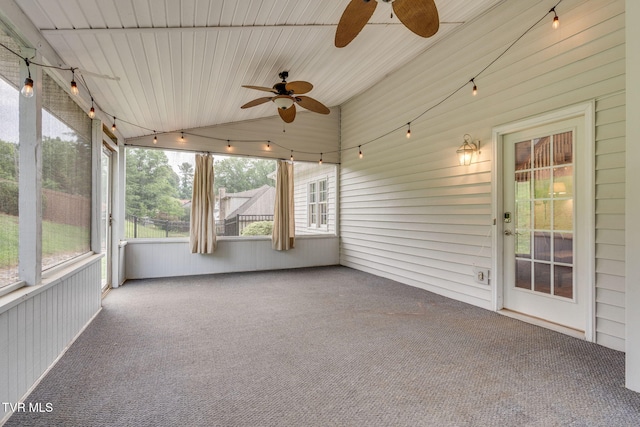 2424 Rivermont Dr, Kingsport, TN 37660 - unfurnished sunroom featuring a ceiling fan